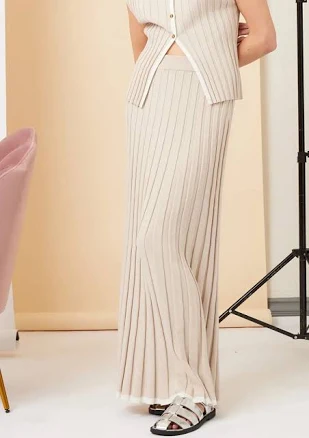 Illa Illa Maci Ribbed Knit Maxi Skirt