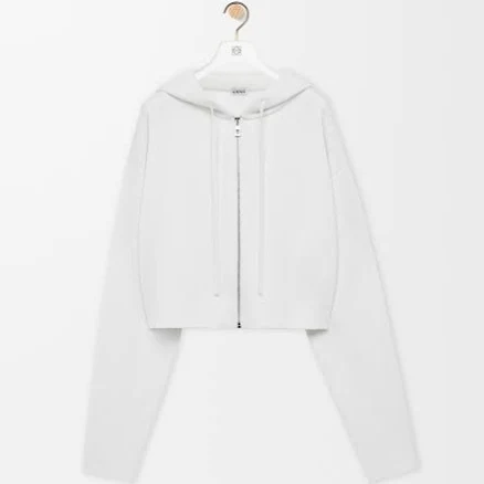 Woman Loewe Anagram Wool Zip-up Hoodie