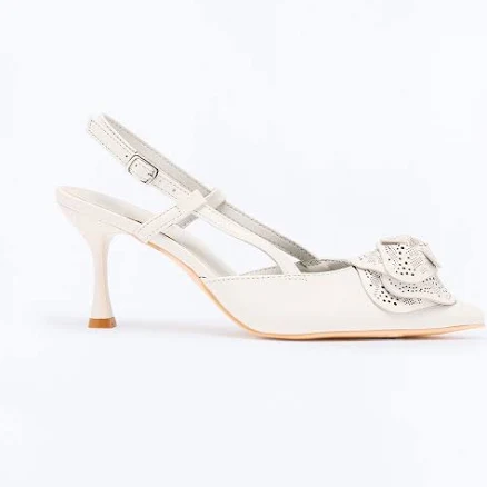 Women's Fashion Nova Allegra Floral SlingbackPumps Heel Shoes