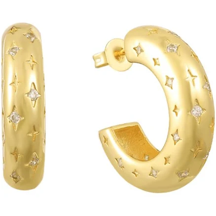 18k Gold Waterproof Starry Night Earrings