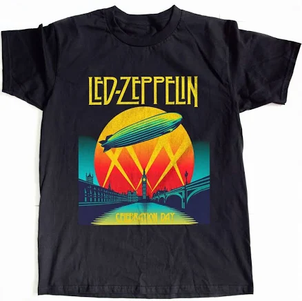 Led Zeppelin Shirt Celebration Day Black Unisex T-shirt Size S-5xl