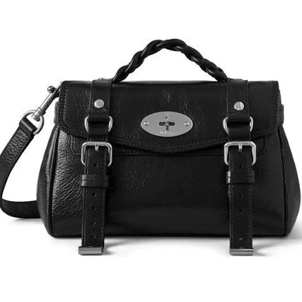 Mulberry Mini Alexa High Shine Leather Top Handle Bag