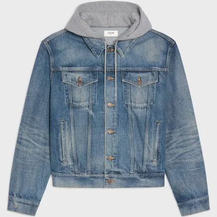 Men CELINE Trucker Jacket In Cotton Denim