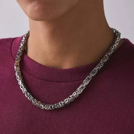 Urban Outfitters Men's Stainless Steel Box Link Chain Necklace