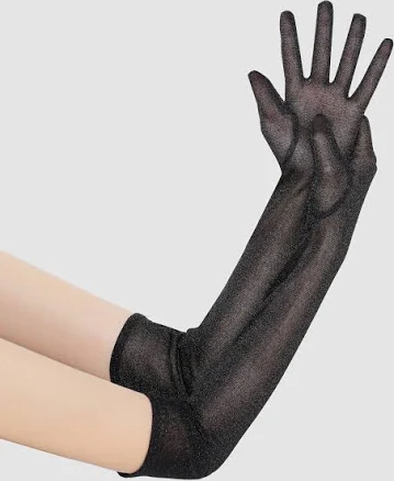 BABEYOND 1920s Mesh Elbow Length See-Through Opera Gloves