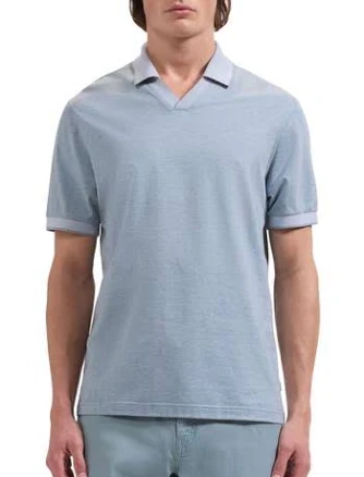 Bugatchi Men's Tipped Johnny Collar Polo