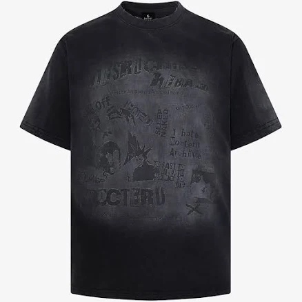 Washed Distressed Graphic Print T-Shirt
