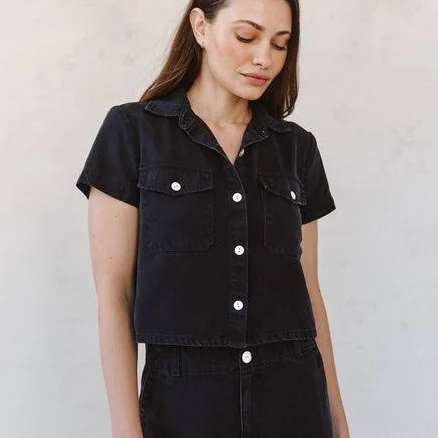Bella Dahl Short Sleeve Flap Pocket Shirt