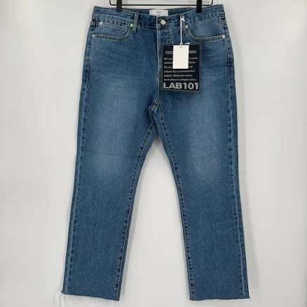 Lab 101 Men's Stone Nano O3 Ozone Jeans Relaxed Straight Fit 100%