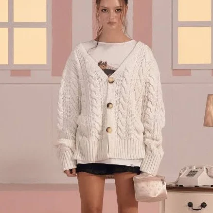 [Tracy's Pick] threetimes Baby boo cardigan IVORY