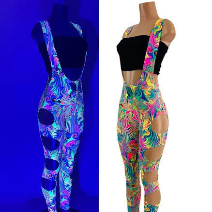 Suspender Leggings with Quad Cutouts