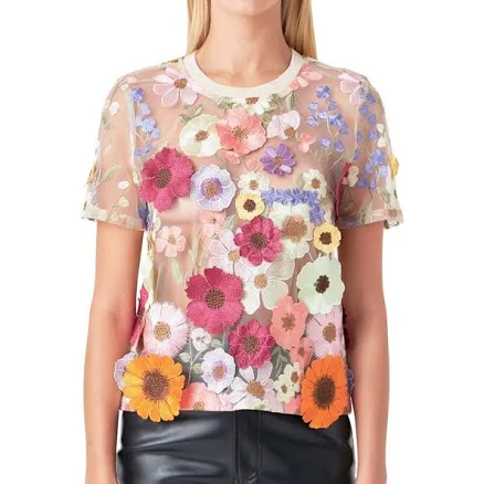Endless Rose Floral Embroidered Top