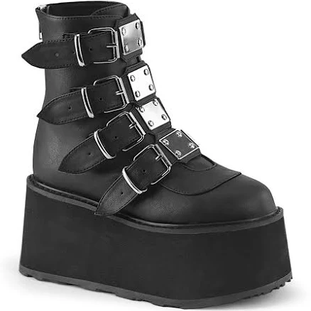DAMNED 105 Platform Vegan Leather Boots