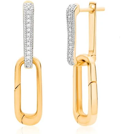 Monica Vinader 18kt Vermeil Alta Capture Charm Diamond Earrings
