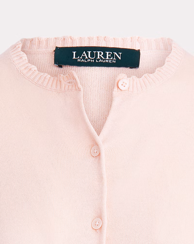 Scalloped Cotton Cardigan