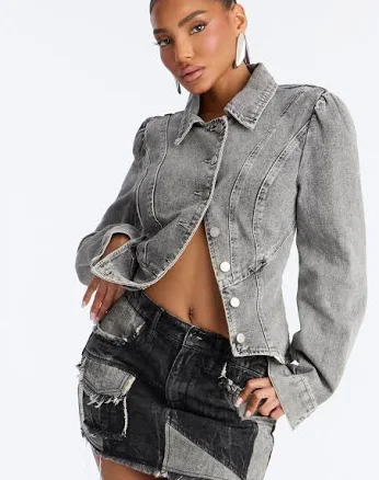 Fashion Nova Women's Backstage Pass Denim Jacket