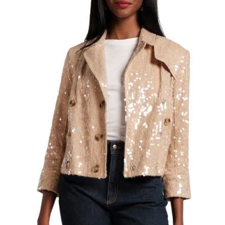 Frances Valentine Sequin Moto Jacket Womens