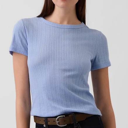 Gap Factory Women's Ribbed Crewneck T-Shirt