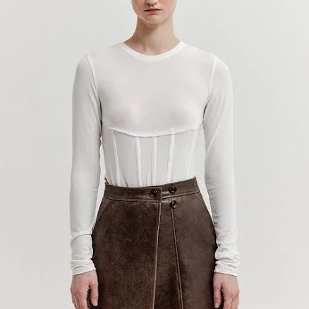EENK XIONY Long Sleeve Bustier T-shirt
