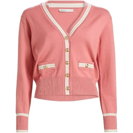 Elie Tahari Women's Kiva Shimmer-Trim Knit Cardigan