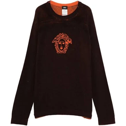 Versace Men's 2000s Medusa Head-Motif Sweater