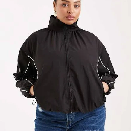 ASOS Oversized Bubble Hem Track Jacket