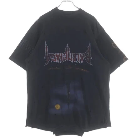 Balenciaga 23ss Paris Moon Upside Down Destroyed Oversized Front Logo