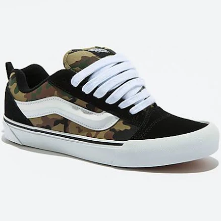 Vans Knu Skool Black & Camo Skate Shoes