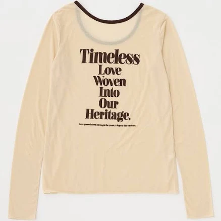 MOUSSY Sheer Logo Long Sleeve Tee