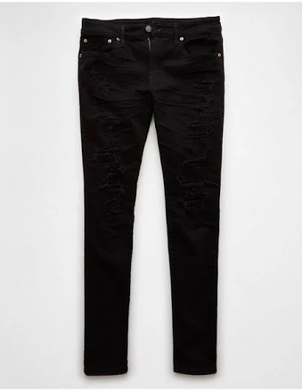American Eagle Men's AirFlex+ Ripped Skinny Jeans