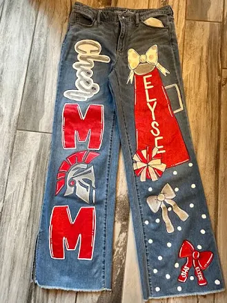 Customizable Hand-Painted Denim Jeans