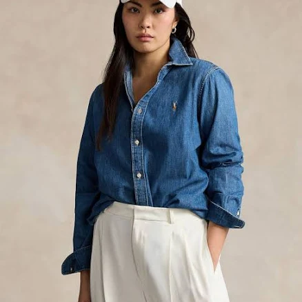 Polo Ralph Lauren Women's Slim-Fit Long Sleeve Denim Shirt