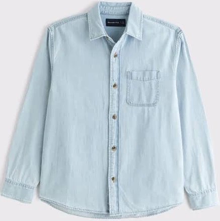 Abercrombie & Fitch Men's Denim Button-Up Shirt