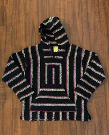 Vintage 90’s Franks Original Baja Hoodie Watermelon Color Stripe