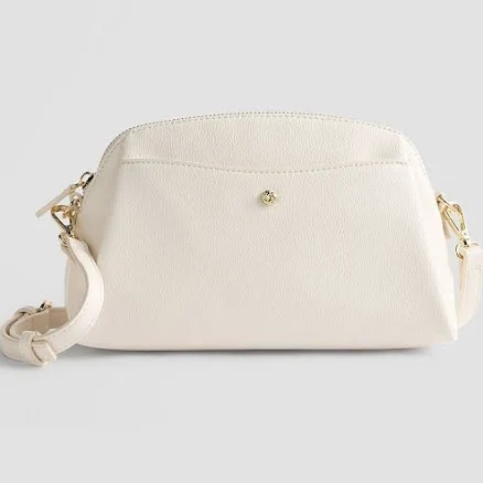 LC Lauren Conrad Madeline Zip Crossbody Bag, Ivory Tusk