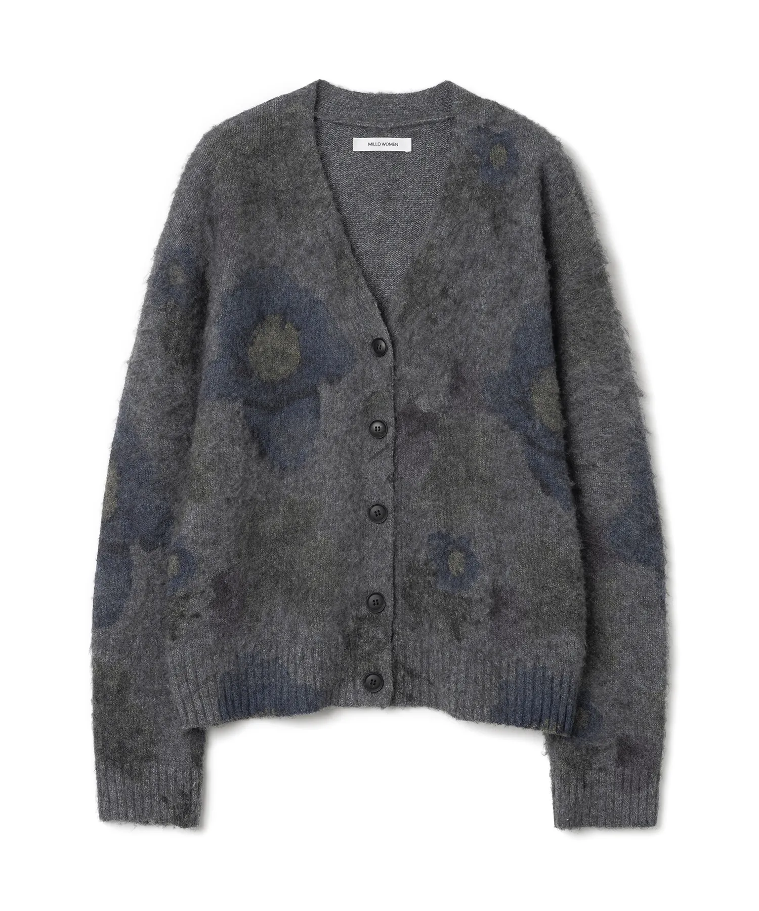 Printed Loose Cardigan [Gray]
