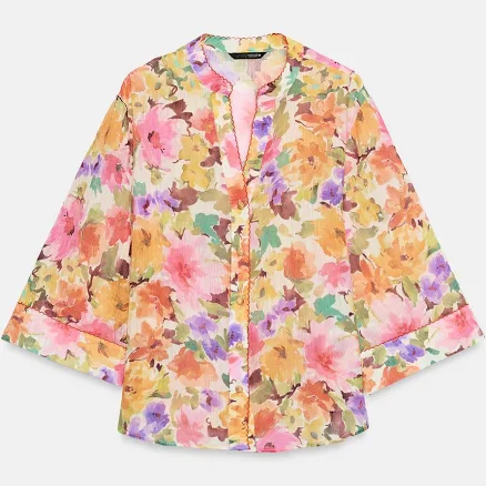 Zara Floral Print Shirt