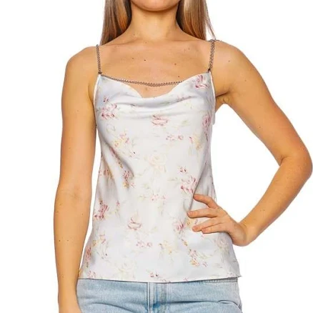 Rabanne Water Flower Chain Cami Top