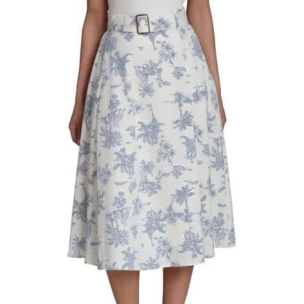 Bagatelle Women's Belted Mid Skirt