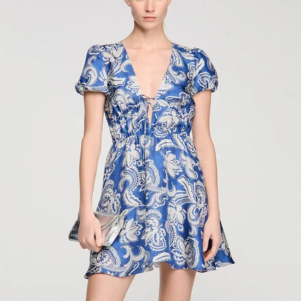 Sandro Women's Floral-Print Viscose Mini Dress
