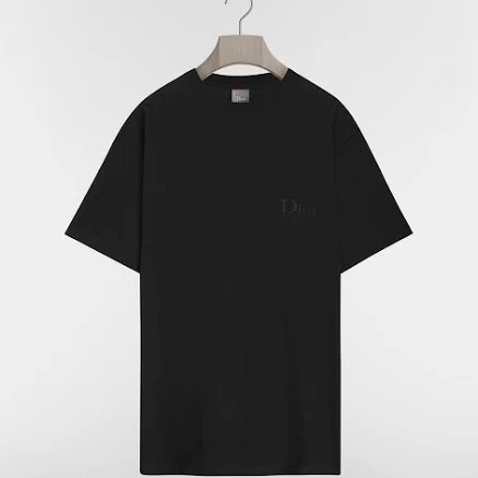 DIOR Men's Relaxed Fit Cotton Jersey T-Shirt with DIOR Embroidery
