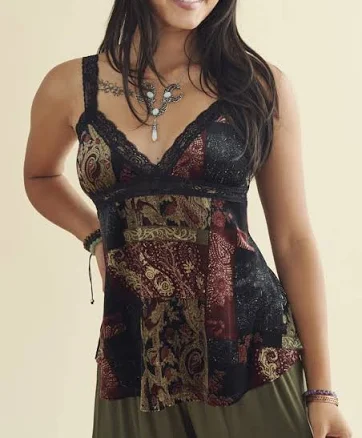 Paisley Velvet Lace Tank