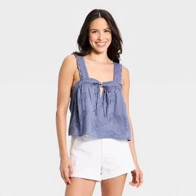 Universal Thread Women's Cutwork Paisley Tank Top