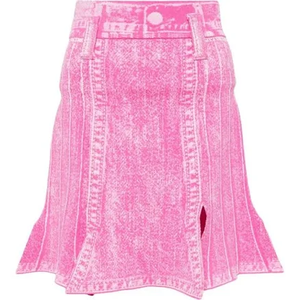 Ph5 High-rise Denim-Print Skirt