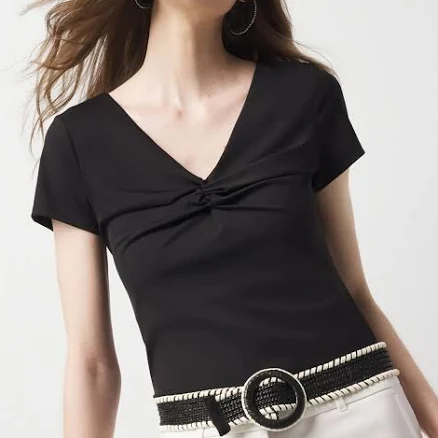 White House Black Market FORME Women's All Ways Stretch Twist Front Tee