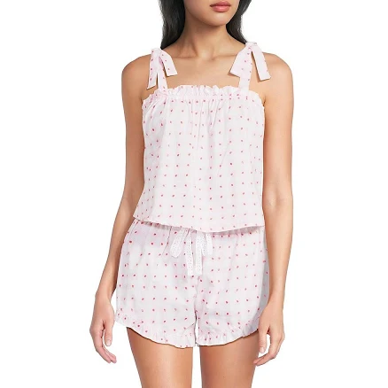 Oak Lane Women's Sleeveless Tie Top Pajama Set