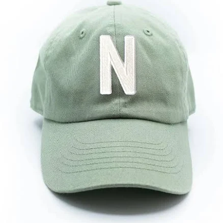 Dusty Sage Letter Baseball Hat Toddler