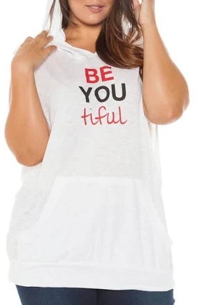 Slink Jeans Women's Sleeveless Graphic Pullover Hoodie