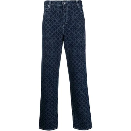 Charles Jeffrey Loverboy Geometric-Patterned Straight Leg Jeans