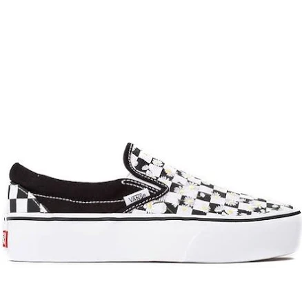 Vans Checkerboard Classic Slip-On Platform Skate Shoes